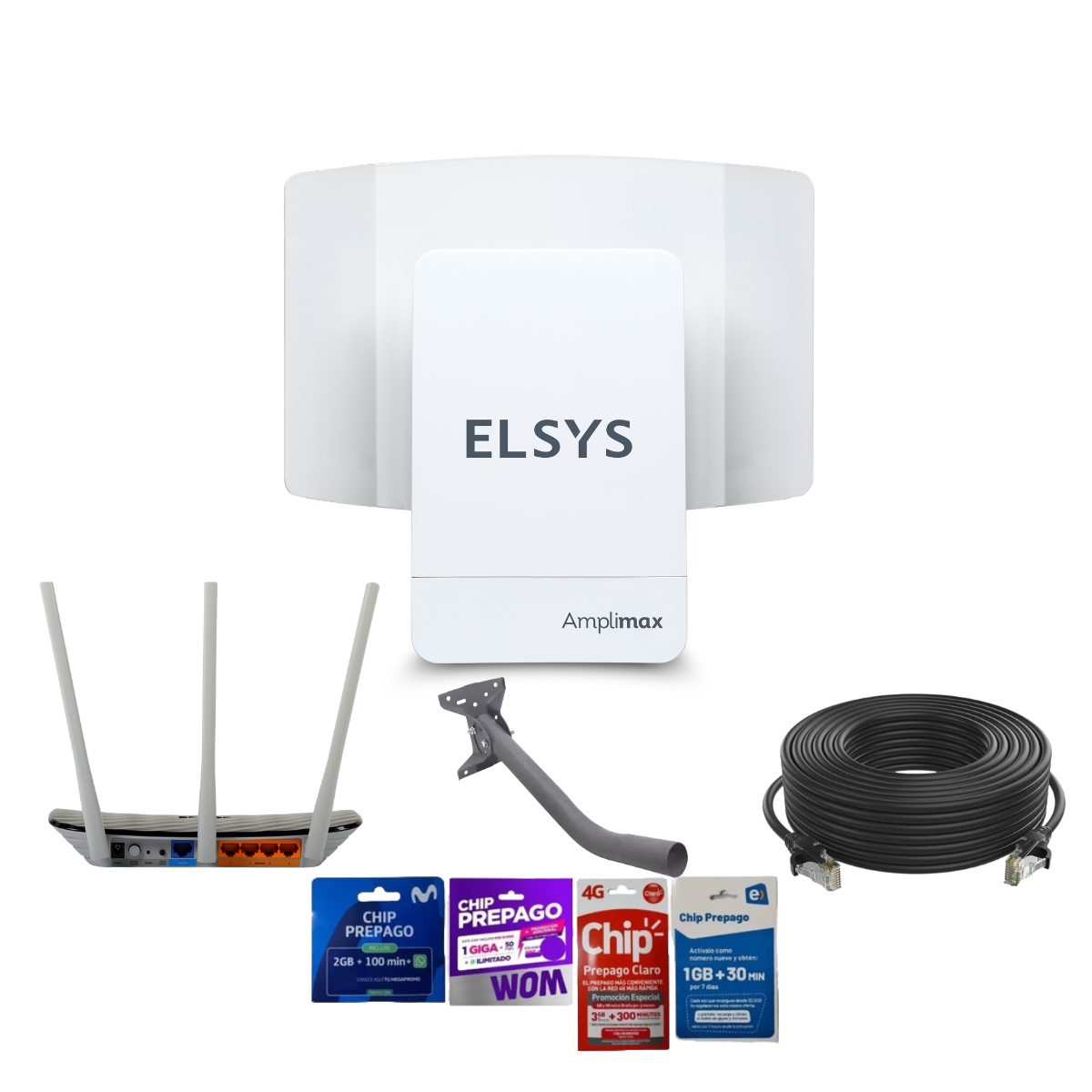 Antena Internet Rural Elsys Amplimax - Kit Avanzado