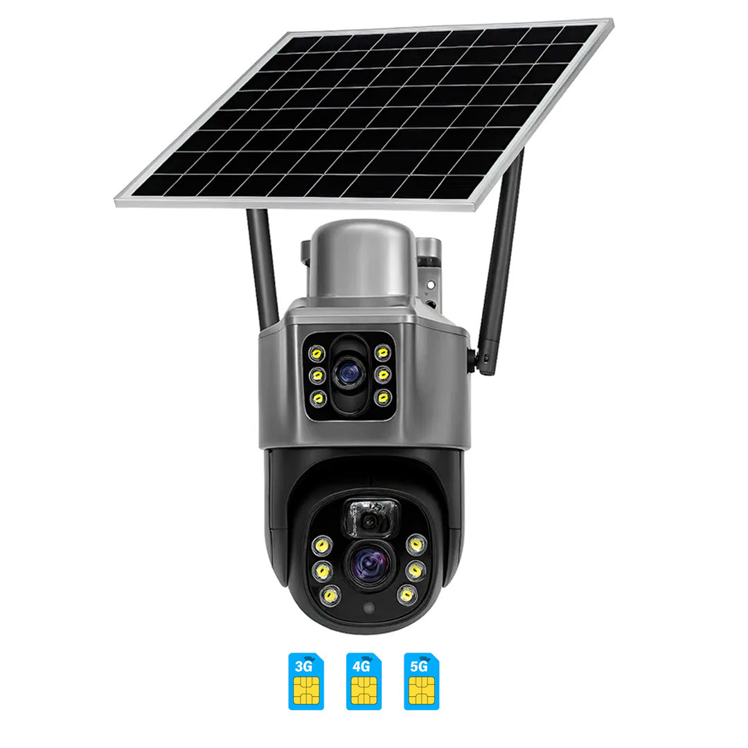 Cámara Solar Doble Lente Con Chip Compatible Con Redes Móviles De Chile