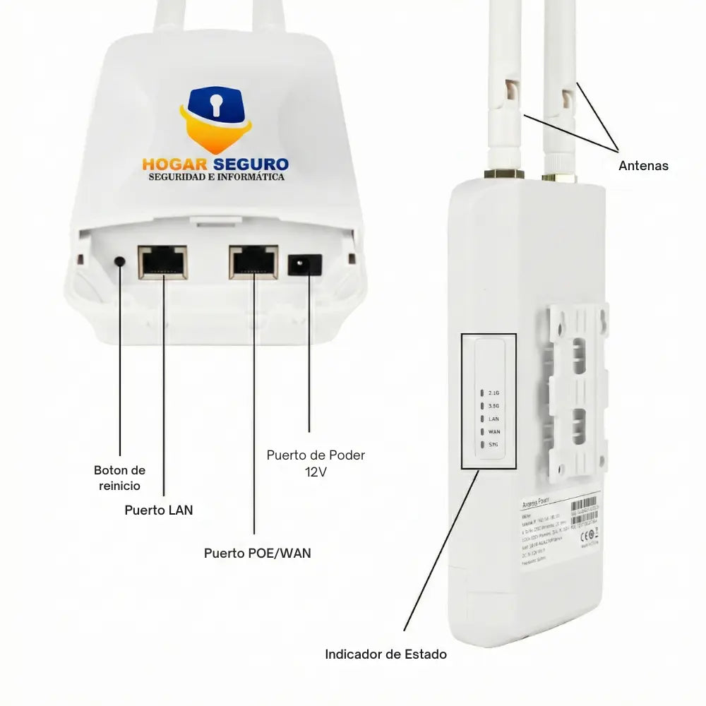 Extensor de Señal WiFi Exterior Doble Banda 220 MBps