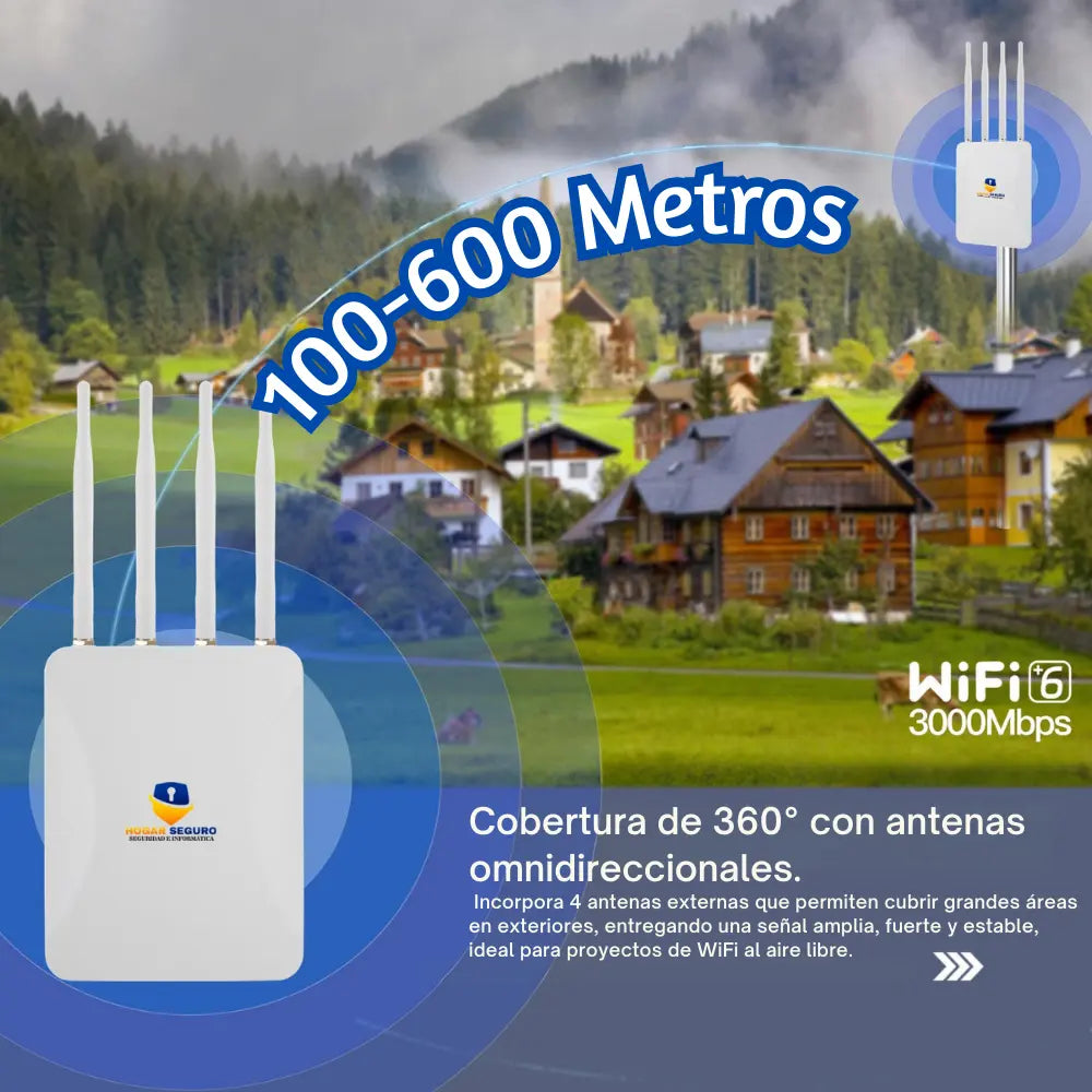 Extensor de Señal WiFi Exterior 800 MBps