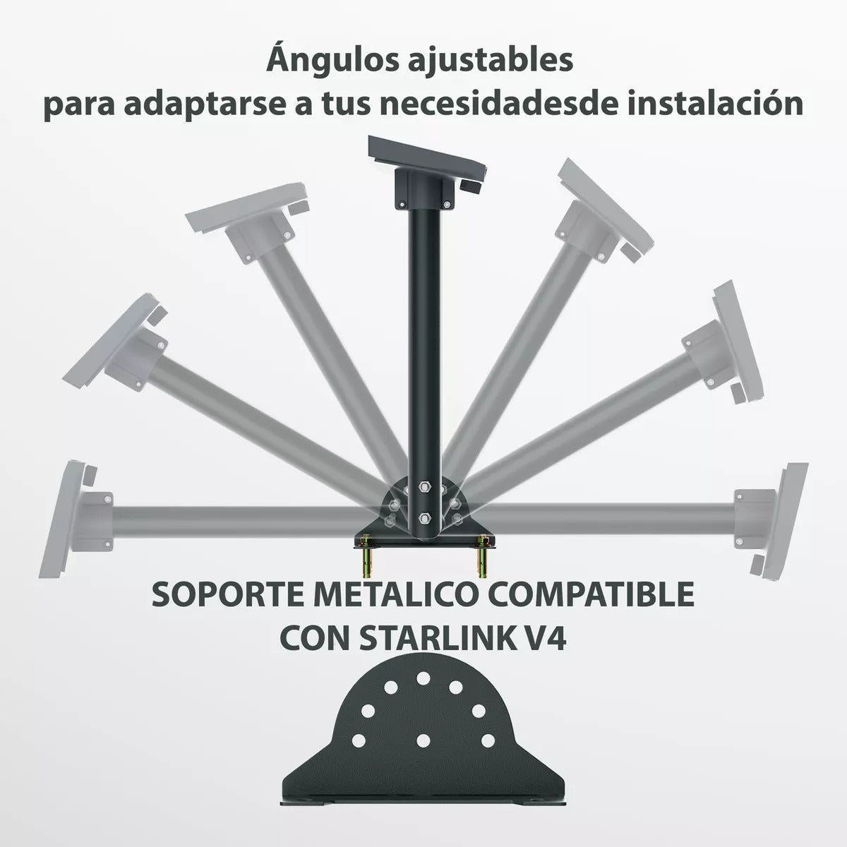 Soporte Mástil Para Antena Starlink V4 + Kit Instalación
