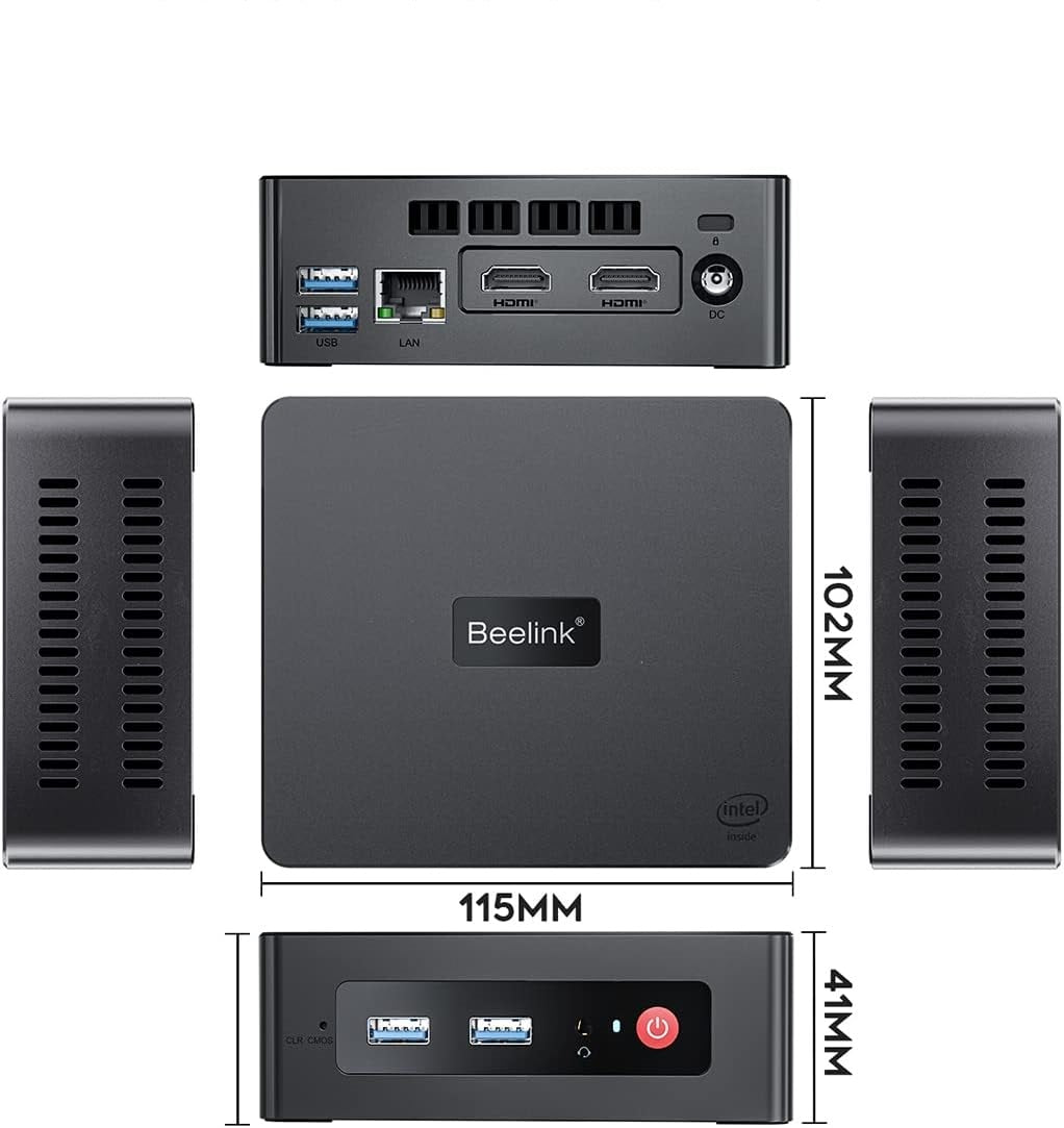 Mini Pc Beelink Mini S 8gb+256gb Windows11 + Teclado Y Mouse