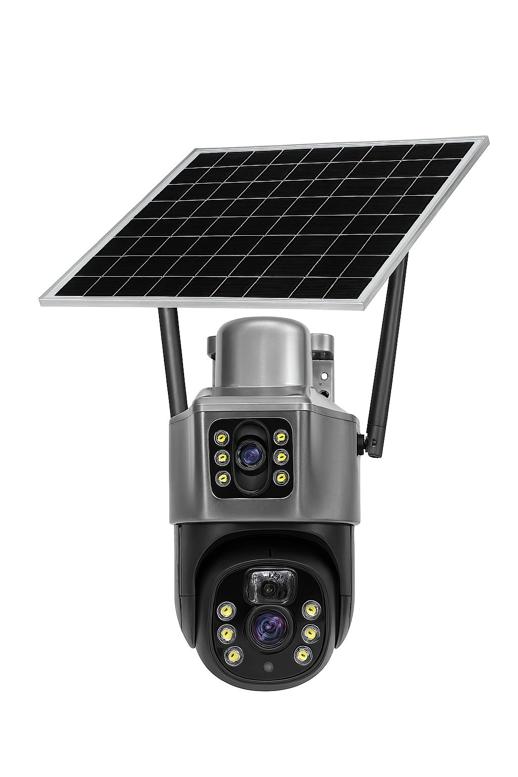 Cámara Solar 4G Doble Lente HD Visión Nocturna
