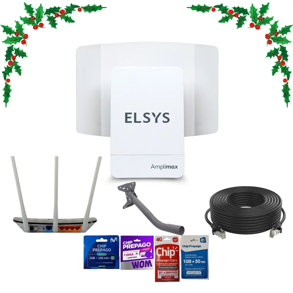 Antena Internet Rural Elsys Amplimax - Kit Avanzado