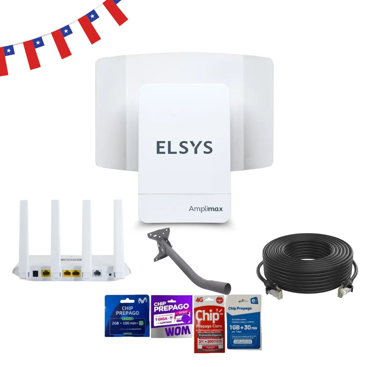 Antena Internet Rural Elsys Amplimax - Kit Avanzado