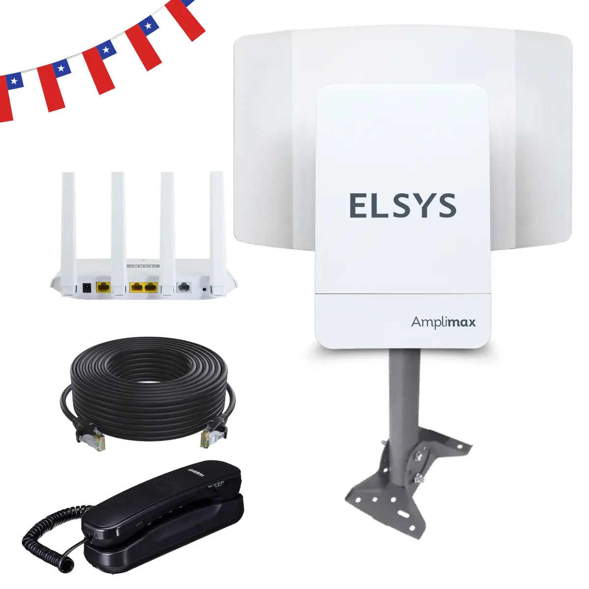 Antena Internet Rural Elsys Amplimax - Kit Avanzado con Teléfono