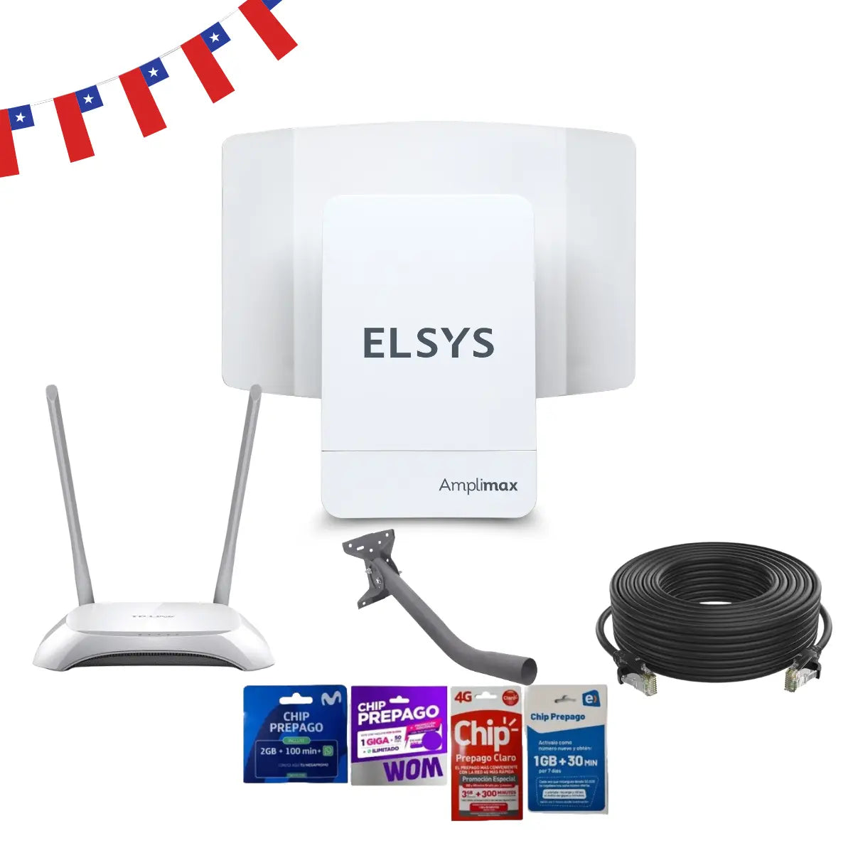 Antena Internet Rural Elsys Amplimax - Kit Estándar