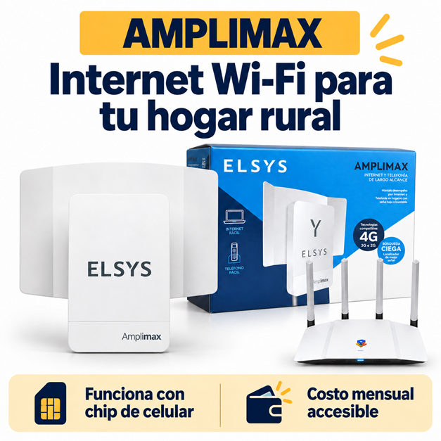 Antena Internet Rural Elsys Amplimax - Kit Avanzado