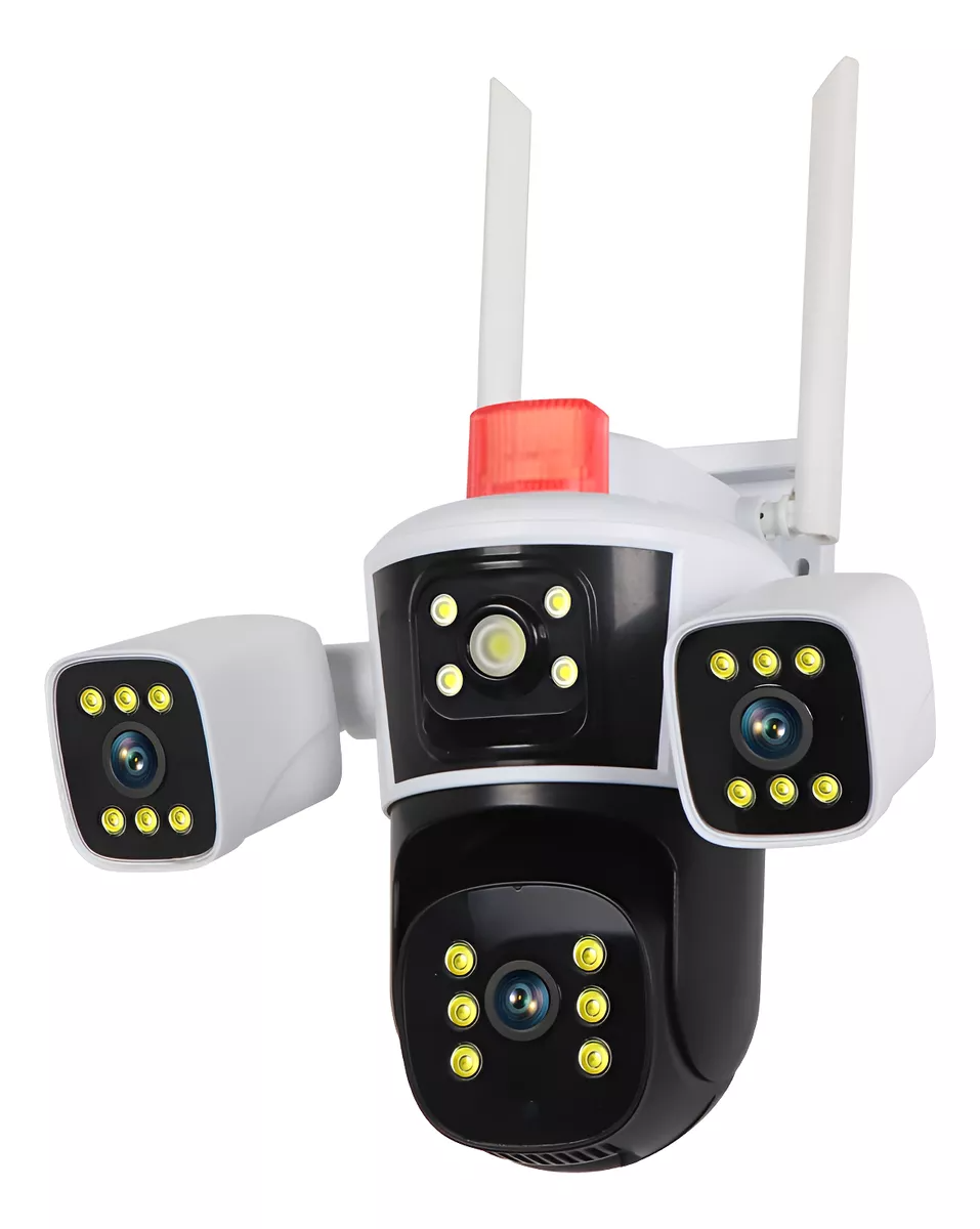 Cámara De Seguridad Wifi 3 Lentes Vigilancia Exterior