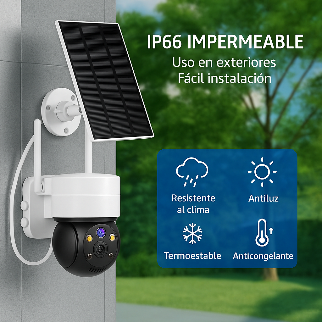 Cámara Solar Inalámbrica IP 1080p