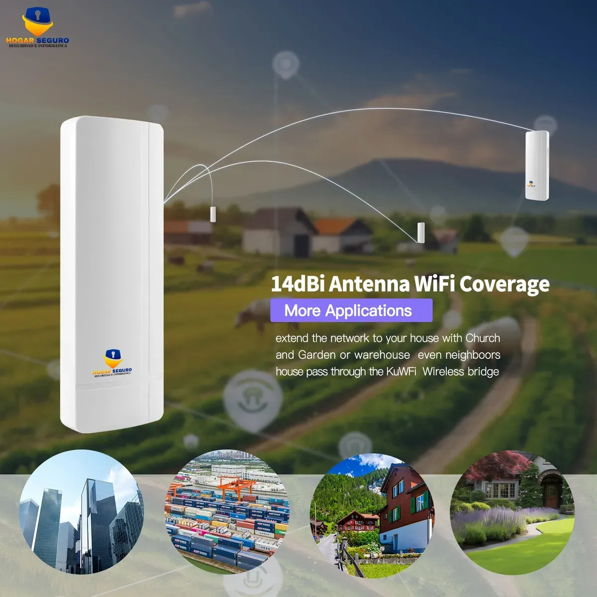 Enlace Punto A Punto Gigabit Exterior 5gz 900mbps Hasta 5 Km