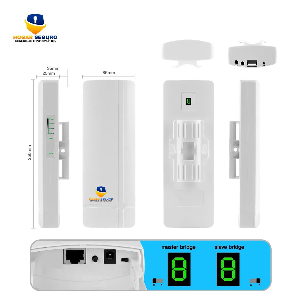 Enlace Punto A Punto Gigabit Exterior 5gz 900mbps Hasta 5 Km