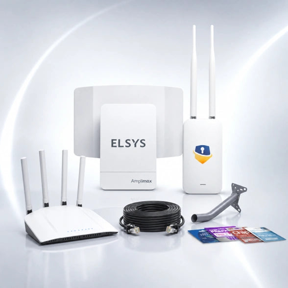 Antena Internet Rural Elsys Amplimax 4G - Kit Avanzado con WiFi Exterior