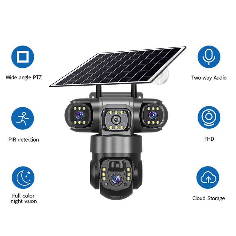 Cámara Solar 4G Triple Lente