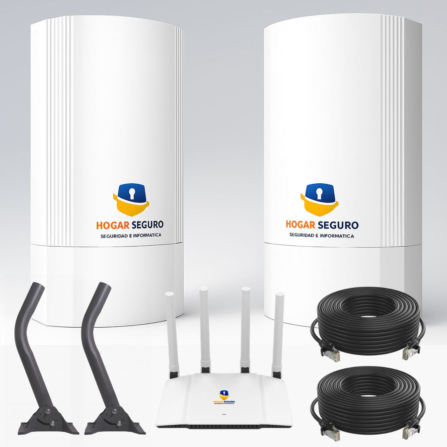 Kit Enlace Punto a Punto 2KM hasta 100 Mbps