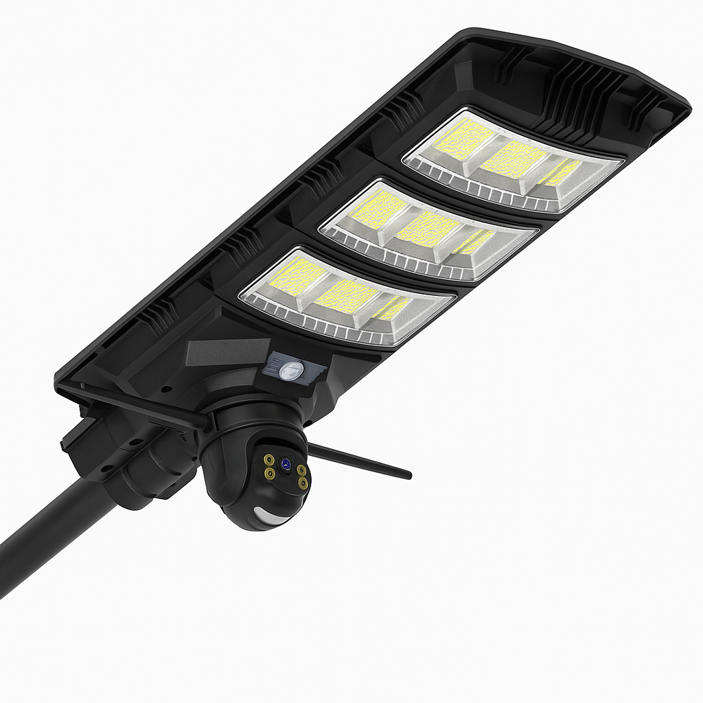 Foco Solar Con Camara De Vigilancia Todo En Uno